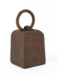 WAR DEPARTMENT 4lb weight with broad arrow stamp, mid 19th century, ​​​​​​​14cm high