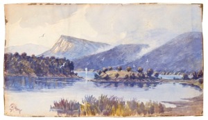 FREDERICK J. LLOYD (Australia), Gunners Quoin From Berricdale, watercolour on card, signed lower left "F. J. Lloyd", titled in pencil verso, 11 x 19cm