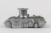 LEITZ: Leica Model IIIa Chrome D.R.P. 2 top plate [#276604],1938, with Elmar f3.5 50mm lens [#434841], fitted with Leica motor drive [Mooly #371] - 4