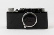 LEITZ: Leica Model II Black Small S/S Dial [#315044], 1939, with Elmar f3.5 50mm lens [#944780] and metal lens cap - 2