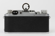 LEITZ: Leica Model IIf Black Dial D.R.P [#451179], 1951, with Elmar f3.5 50mm lens [#1242343], associated aluminium body cap and 50mm Leitz rangefinder  - 3