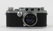 LEITZ: Leica Model IIIf [#544210], 1951, with Summitar f2 50mm lens [#657075]. Accompanied by a Leitz SOOPD Summitar Lens Shade Folding Hood. - 2