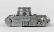 LEITZ: Leica Model IIIf [#544210], 1951, with Summitar f2 50mm lens [#657075]. Accompanied by a Leitz SOOPD Summitar Lens Shade Folding Hood. - 4