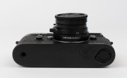 LEITZ Canada: Leica Model KE-7A Still Picture Black [#1294914], 1972, with Elcan f2 50mm lens [#276-0480]. The Leica KE-7A was manufactured in Canada for US Army in the 1970s and this M4 special model can withstand temperatures down to -20 degrees with du - 5