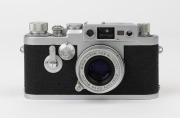 LEITZ: Leica Model IIIg Chrome DIN ASA [#969969], 1959, with Elmar f2.8 50mm lens [#1634721] with original Leica lens box.&nbsp; - 2