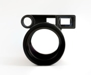 LEITZ Canada: Elmarit f2.8 135mm telephoto lens [#2326256], 1969, 11829; with Elmarit-M hood + non-detachable spectacle viewfinder - 5