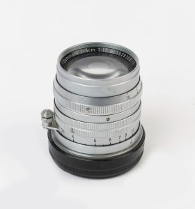 LEITZ: Summarit (Wetzlar) 50mm f1.5 lens [#1528303] (scale in feet), SOOIA-M, with plastic rear cap