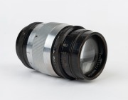 LEITZ: Hektor&nbsp;73mm f1.9 black and nickel lens [#235016] HEKON, with rear metal cap.