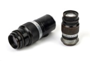 LEITZ: Hektor 135mm f4.5 lens [#440699] (scale in metres), 1938,&nbsp;together with an Elmar 90mm f4 lens [#295656] (scale in feet), (2 items).