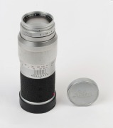 LEITZ: Elmar 135mm f4 bayonet mount lens [#1803397], 1960, 11850; with front metal cap and rear plastic cap