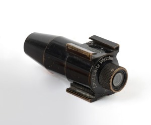 LEITZ: VISOR "Torpedo" viewfinder with additional accessory shoe on top, circa 1931