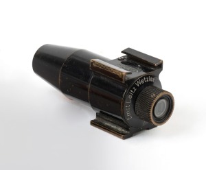 LEITZ: VISOR "Torpedo" viewfinder with additional accessory shoe on top, circa 1931
