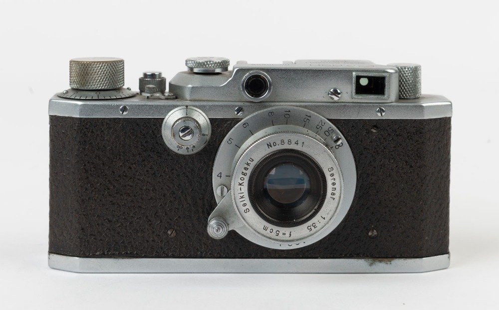 Canon 'Seiki - Kogaku Tokyo' S-II rangefinder camera [#16268], 1946, with  Serenar 50cm f3.5 lens [#8841].