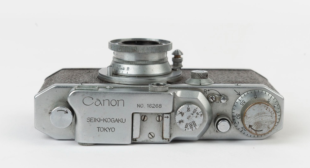 Canon 'Seiki - Kogaku Tokyo' S-II rangefinder camera [#16268], 1946, with  Serenar 50cm f3.5 lens [#8841].