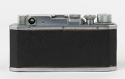 Canon 'Canon Camera Company Ltd' S-II rangefinder camera [#18712], 1947-48, with Serenar 50mm f2 lens [#20382] with metal cap; the bottom plate engraved "Made in Occupied Japan". - 3