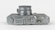 Canon 'Canon Camera Company Ltd' S-II rangefinder camera [#22991], 1947-48, with Serenar 50mm f1.9 lens [#22477]; the bottom plate engraved "Made in Occupied Japan". With Canon leather ERC with straps. - 5