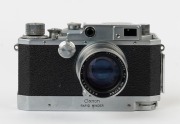 Canon Model IVSB&nbsp;camera [#78887], 1952, with Serenar 50mm f1.9 lens [#31744] and a Canon Rapid Winder [#13685]. - 2