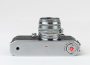 Canon Model IIF rangefinder camera <E.P>, 1955 [#151590; model identified on loading diagram] with Serenar f1.8 50mm lens [#63881] and Canon ERC with straps. - 6