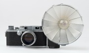 Canon rangefinder camera IVSB2, 1954-56 [#176324] with Canon f1.5 50mm lens and Canon flash unit Model III. - 2