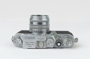 Canon rangefinder camera Model IID2, 1956 [#220586] with Canon f1.8 50mm lens [163102] and Lyon flash attachment. - 4