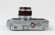 Canon rangefinder camera Model VT deluxe, 1957 [#548352] with Canon f1.8 50mm [#218571] lens. - 4