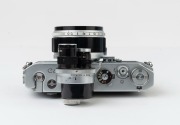 Canon rangefinder camera Model VT deluxe, 1957 [#549390] with 50mm Canon f1.2 lens [#32723] and Canon twin-turret zoom finder II [#11097]. - 4