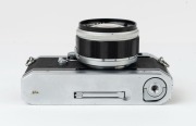 Canon rangefinder camera Model VT deluxe, 1957 [#549390] with 50mm Canon f1.2 lens [#32723] and Canon twin-turret zoom finder II [#11097]. - 5