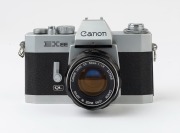 Canon EX-EE SLR camera, 1969 [#276833], with Canon EX 50mm f1.8 lens [#217558]. - 2