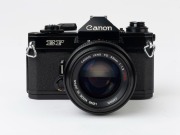 Canon EF SLR camera, 1973 [#295211] with Canon FD 55mm f1.2 S.S.C. lens [#73931]. - 2