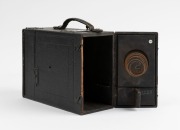 Houghtons Ltd. (London): Klito No.3A falling plate box camera, circa 1905, with Ensign-Simplex auto shutter and Rectimat Symmetrical lens. "Australia & NZ Ton" trademark plaque on inside of front door. - 8