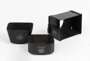 LEITZ: Accessories: XOONS&nbsp;Summarit lens hood; SOOMP 50mm Summar lens hood; SOOPD Summicron collapsible lens hood&nbsp;(3 items). - 2