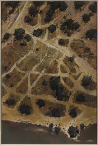 GRAHAM LUPP (1946 -), Tracks on the Macquarie, pastel on paper, Painters Gallery Australia label verso, 72 x 48cm