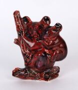 ANITA HARRIS ceramic koala figure group with flamb&eacute; glaze, signed "A. H. Flamb&eacute; Trial", 14cm high
