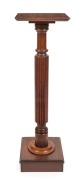 An Australian blackwood pedestal with reeded column, early 20th century, ​102cm high, 31cm wide, 30cm deep