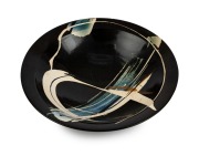 PIPPIN DRYSDALE Australian studio pottery bowl, incised "Pippin Drysdale, 1987", ​​​​​​​6.5cm high, 25cm diameter