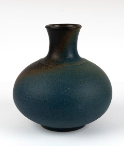 Australian studio pottery vase with matt finish, incised mark (illegible), 21cm high