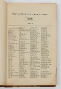"New South Wales Police Gazette", foolscap, bound and indexed, January to December 1897