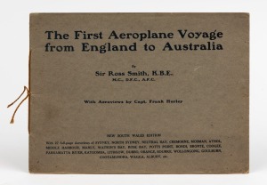 PIONEER AVIATION: "The First Aeroplane Voyage from England to Australia by Sir Ross Smith, K.B.E, - With Aeroviews by Capt. Frank Hurley." [New South Wales Edition] with 27 full-page views. [Angas & Robertson, Sydney, 1920].