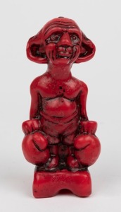 BILLY McMAHON (20th Prime Minister of Australia) novelty candle depicted in boxing gloves, designed by Terry Sedgwick, 15cm high