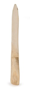 A sailor's antique whalebone knife, 19th century, 27cm long