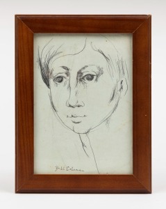 BILL COLEMAN (1922-1983), portrait sketch, ink on paper, signed lower left "Bill Coleman", 17 x 12cm, 22 x 17cm overall