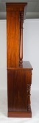 A Colonial&nbsp;Australian cedar&nbsp;secretaire bookcase with full turned columns, cock-beading, flame cedar panels, full cedar fitted interior and secondary timbers, New South Wales origin, circa 1855, 234cm high, 127cm wide,54cm deep - 4