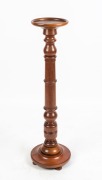 An Australian turned timber pedestal, blackwood and blackbean, Queensland origin, 19th century, 102cm high, 23cm diameter