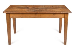 An antique Colonial farmhouse scullery table, Baltic pine, Barossa Valley, South Australian origin, 19th century, 76cm high, 137cm wide, 68cm deep