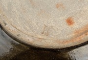 HAROLD HUGHAN studio pottery charger purported to be from Hughan's last ever firing, incised with Glen Iris monogram, 44cm wide - 4