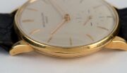 PATEK PHILIPPE gold case gent's manual wristwatch with baton numerals and subsidiary dial, 3.5cm wide including crown - 3