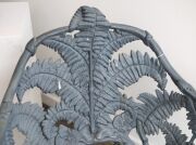 COALBROOKDALE "Fern" pattern pair of cast iron garden chairs, 19th century, 90cm high, 65cm across the arms - 7