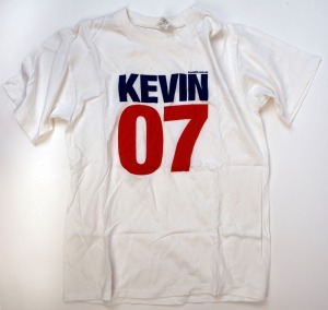 KEVIN RUDD "KEVIN '07" campaign T-shirt, size 18/L, made in Australia by Bonds.