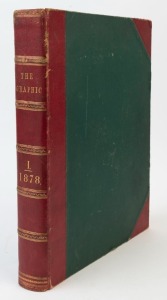 "THE GRAPHIC" 1878 bound volume in half morocco, January to June.