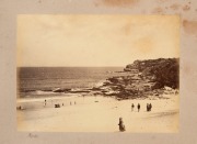 SYDNEY ALBUM "Views of Sydney", circa 1890; 40 albumen paper prints, each approx. 21 x 15cm laid down to pages in a red leather and morocco bound album with gilt title including "Mr & Mrs King from J. Macpherson." Images by "J.P." include Bondi, Coogee, M - 3